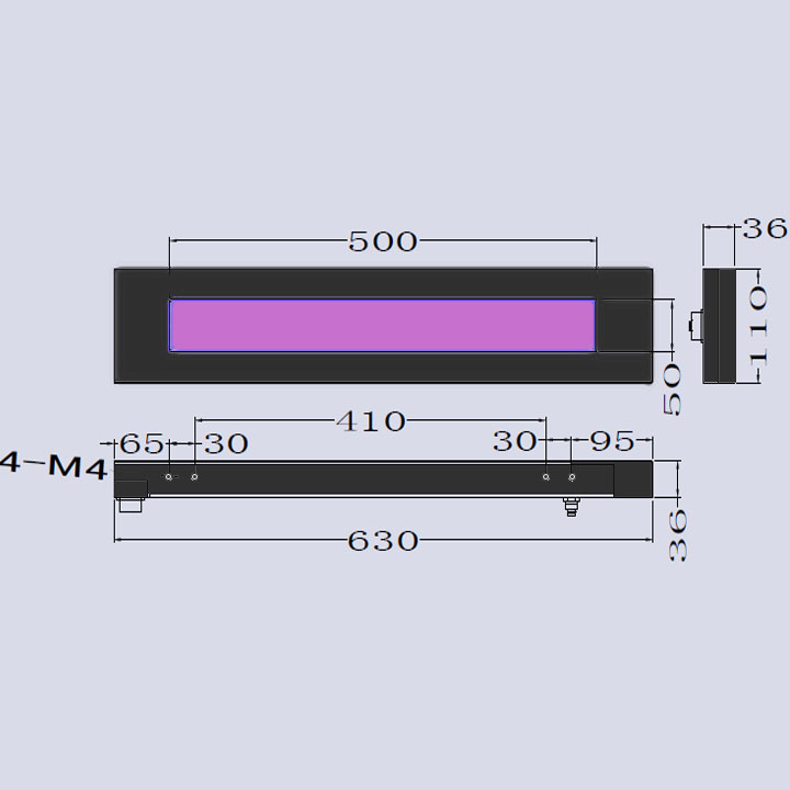 UVLED面光源 uv膠水固化設備-500×50(圖3)